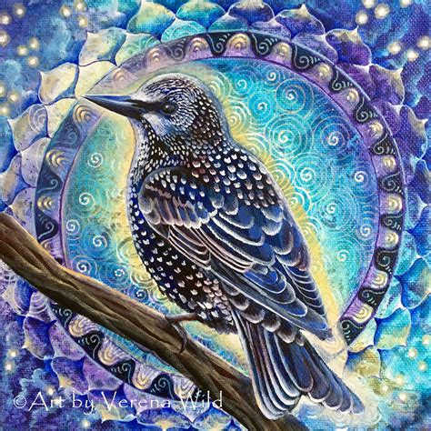 Original Bird Painting Starling - Etsy | Painting, Birds painting ...