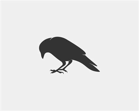 crow vector silhouette 11400675 Vector Art at Vecteezy