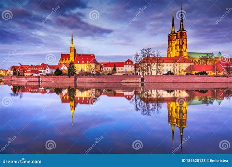 Wroclaw, Poland - Cathedral Island and Oder River Stock Image - Image ...