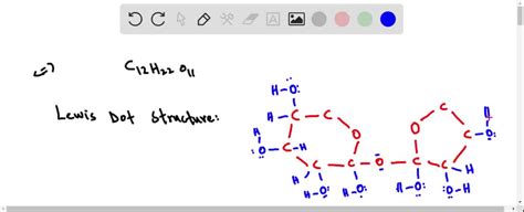 SOLVED: Sucrose has the chemical formula C,zHzz0n Draw the Lewis Dot Structure Determine the ...