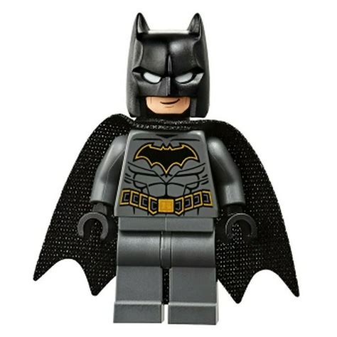 LEGO Batman - Dark Bluish Gray Suit with Gold Outline Belt and Crest ...