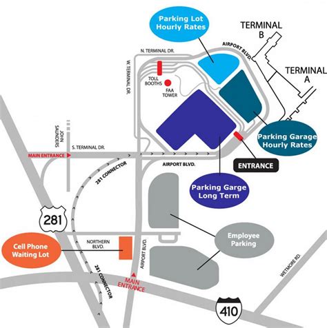 SFO parking map - SFO parking garage map (California - USA)