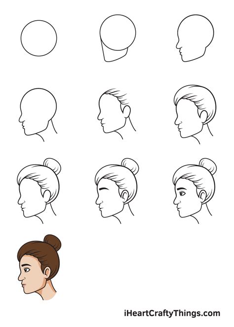 Face From The Side Drawing - How To Draw A Face From The Side Step By Step