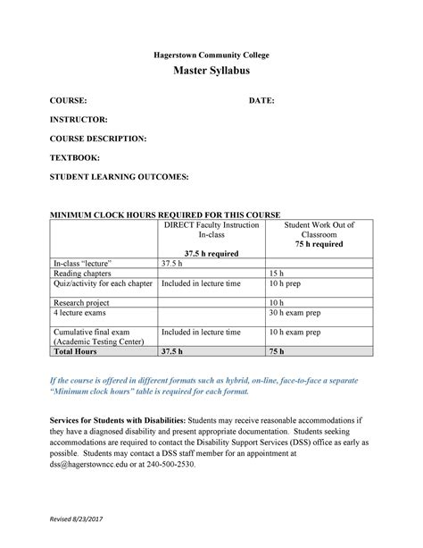 Syllabus Outline Template