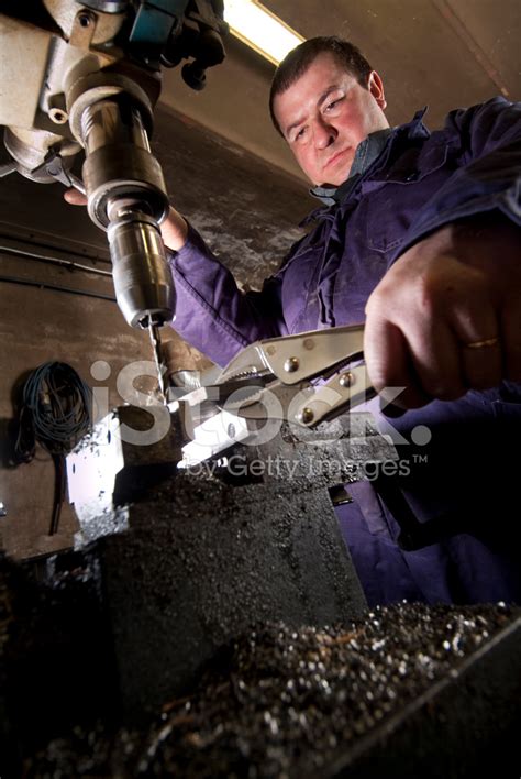 Blacksmith Using A Drill Stock Photo | Royalty-Free | FreeImages