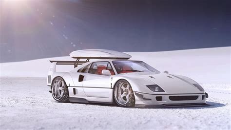 White coupe, Ferrari, Ferrari F40, Khyzyl Saleem HD wallpaper ...