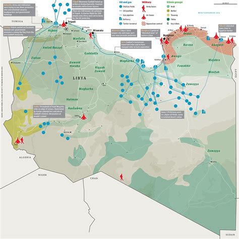 Libya in crisis: The key battle grounds, the areas under opposition ...