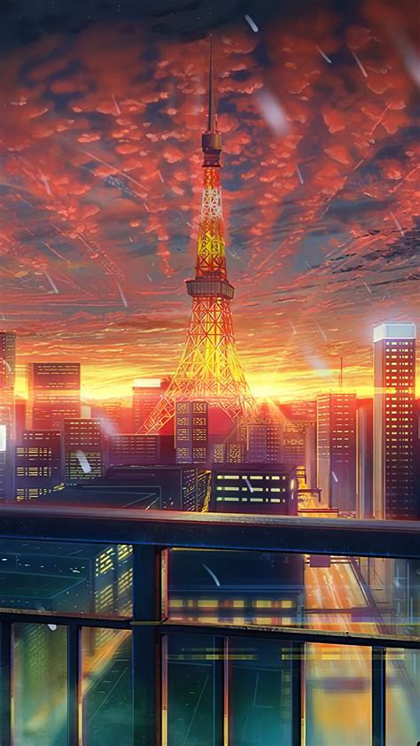 #1398419 Tokyo Tower, City, Scenery, Sunset, Anime - Rare Gallery HD ...