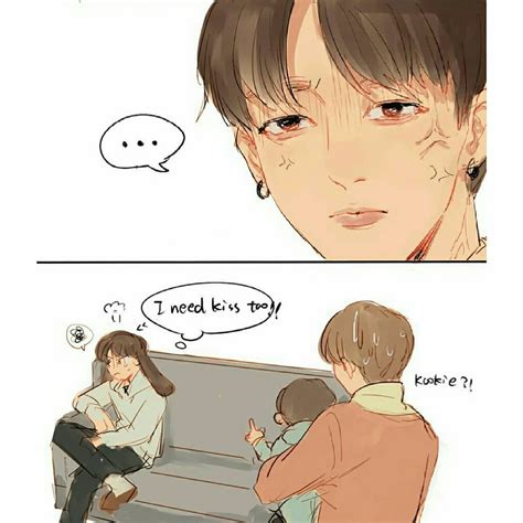 Taekook Fanart Stories - 36. I need a kiss too | Fan art, Taekook ...