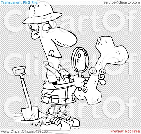 Royalty-Free (RF) Clip Art Illustration of a Cartoon Black And White ...