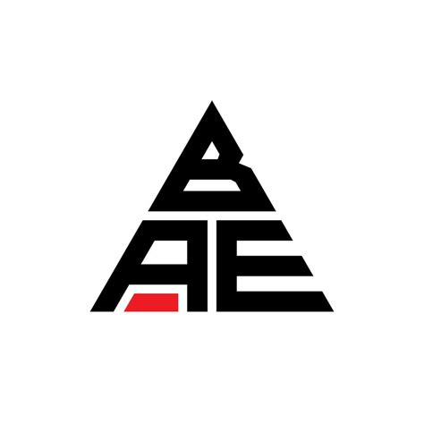 BAE triangle letter logo design with triangle shape. BAE triangle logo ...