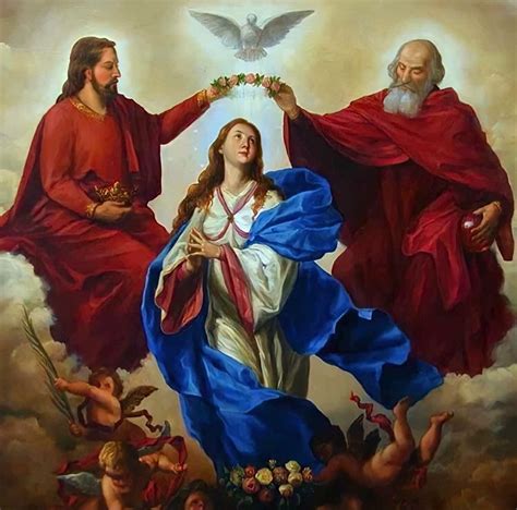 Catholic Art, Roman Catholic, Religious Art, Queen Of Heaven, Jesus Painting, Blessed Mother ...