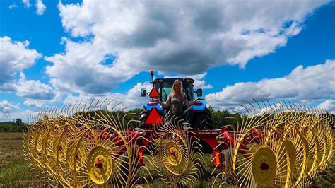 Raking Hay With TWO TYPES of Rakes! - YouTube