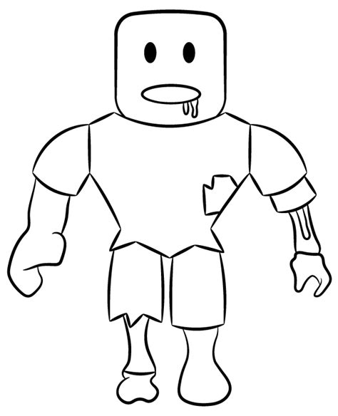 Print Zombie coloring page Roblox