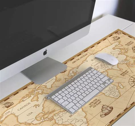 World map vintage world map vinyl mouse pad - TenStickers