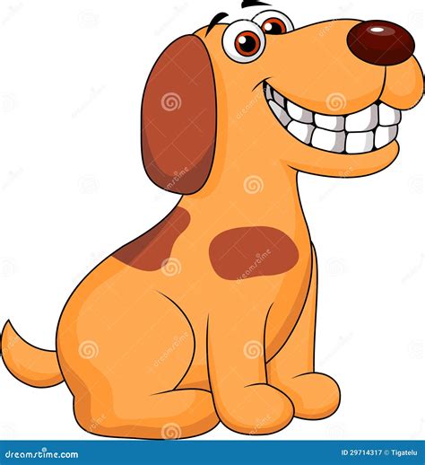 Smiling dog cartoon stock vector. Illustration of clip - 29714317