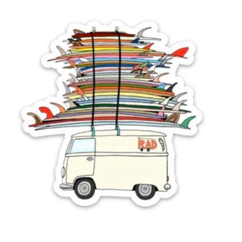 Surfboard Sticker Waterproof, Vinyl Decals Trendy, Popular, Vsco ...