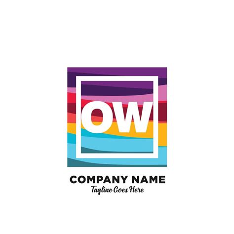 OW initial logo With Colorful template vector. 22530456 Vector Art at ...