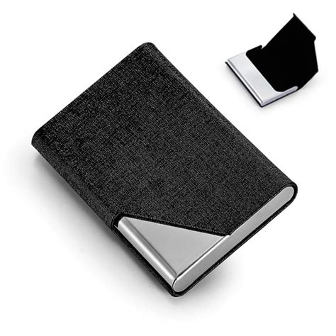 Personalized Business Card Holder Leather Stainless Steel Metal Name Card Case Box For Men Woman ...