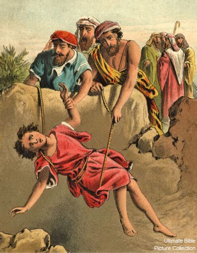 Genesis 37 Bible Pictures: Joseph cast into the pit