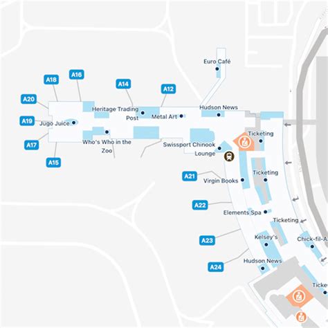 Calgary Airport YYC Concourse D Map