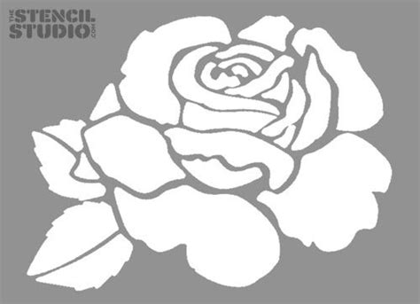 Rose Flower Stencil | Rose stencil, Flower stencil, Stencil patterns