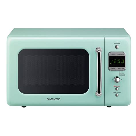 Shop Daewoo Retro 0.7-cu ft 700-Watt Countertop Microwave (Mint Green ...