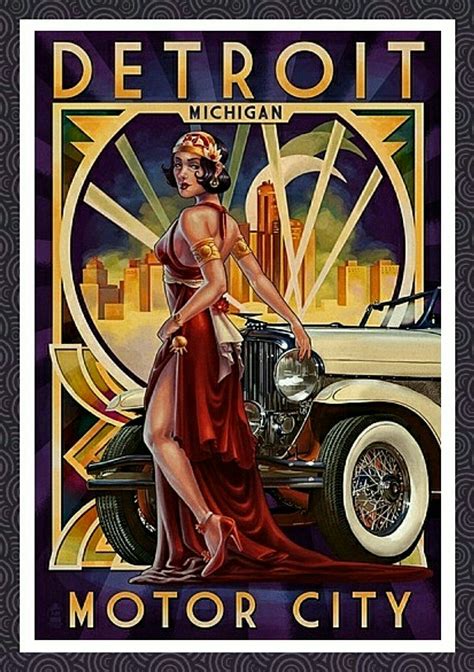 Detroit masterpieces: Motor city party girl & 1930 Cadillac V16 ...