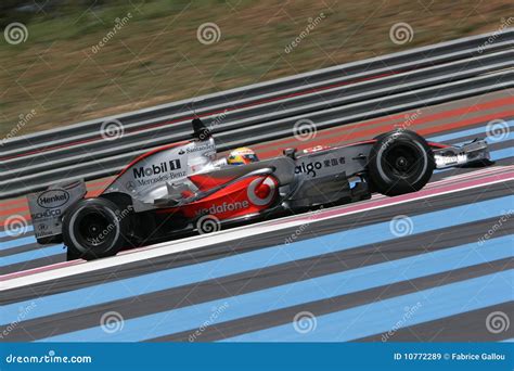 F1 2007 - Lewis Hamilton McLaren Editorial Stock Image - Image of prix, test: 10772289