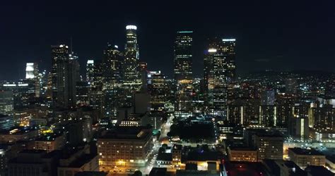 Los angeles skyline night Footage | Stock Clips