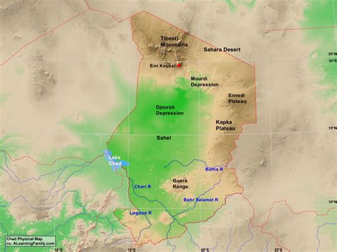 Chad Physical Map - A Learning Family