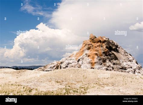 White Dome Geyser Dormant Yellowstone National Park Geothermal Activity Stock Photo - Alamy