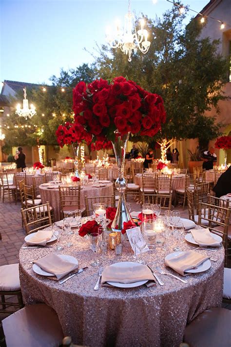 Red Rose Filled Wedding Day | Red wedding theme, Wedding centerpieces ...