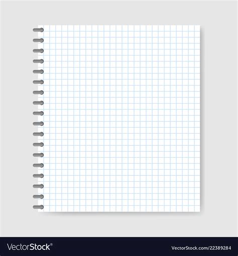 School notebook paper background Royalty Free Vector Image