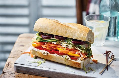 Rainbow Veggie Baguette Recipe | Sandwich Recipes | Tesco Real Food