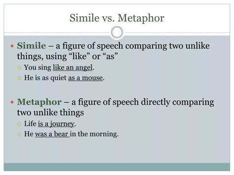 PPT - Simile vs. Metaphor PowerPoint Presentation, free download - ID ...