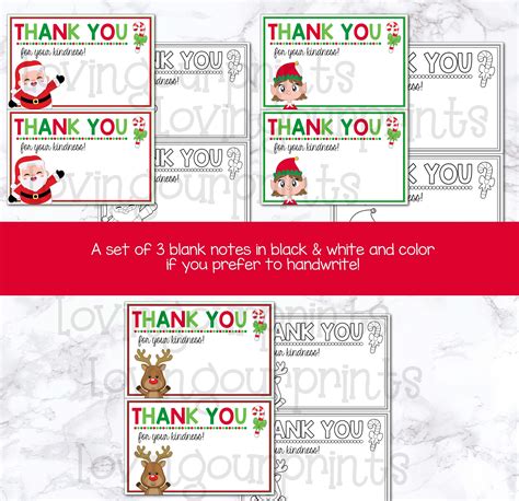 Christmas Thank You Notes Christmas Thank You Note From - Etsy