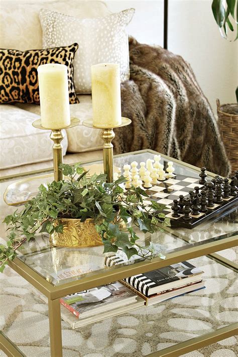 How To Style A Glass Top Coffee Table - A Stroll Thru Life