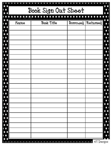 printable sign up sheet - Google Search | Library organization, Sign out sheet, Library signs