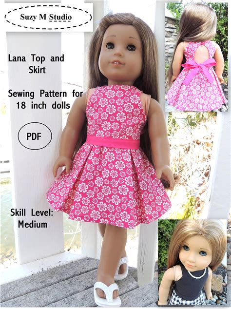 Free Tutorial PDF | SuzyMStudio | American girl doll clothes patterns, Doll clothes american ...