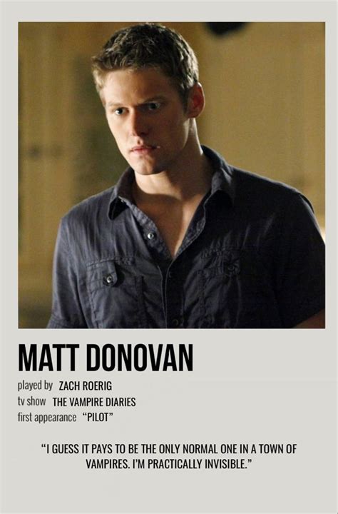 matt donovan | Vampire diaries, The vampire diaries characters, Vampire diaries movie