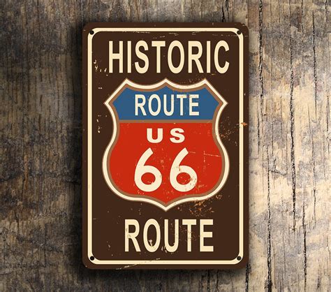 ROUTE 66 SIGN Route 66 Signs Vintage style Route 66 Sign