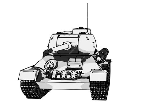 Premium Vector | Military tank sketch white background vector