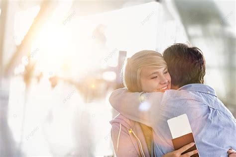 Father Reuniting With His Daughter In Airport Waiting Boarding Pass ...