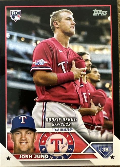 Josh Jung 2023 Topps Update #US308 Rookie Debut - Black /72 Price Guide - Sports Card Investor