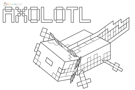 Minecraft Axolotl Coloring