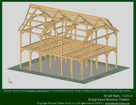 Timber Frame 3D Models – Vermont Timber Works