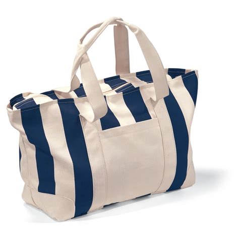 Large striped canvas tote | Corporate Specialties