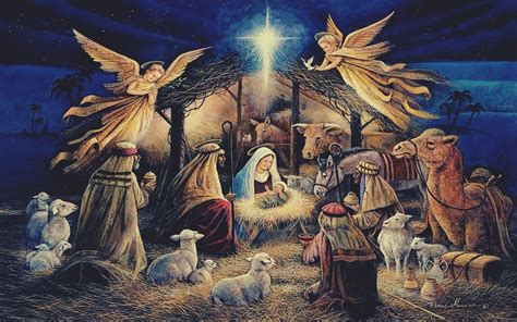 The Nativity Scene Wallpaper