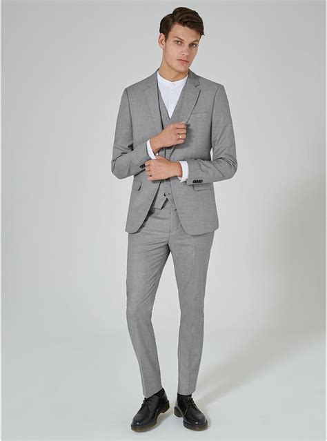 Gray Marl Skinny Three Piece Suit - Shop All Suits - Suits - TOPMAN USA ...